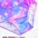 Nymphperi Girls Gymnastics Leotards Long Sleeve Kids Tumbling Outfit Stretchy Bodysuit for Practice (3-4T, Pink Purple Blue)