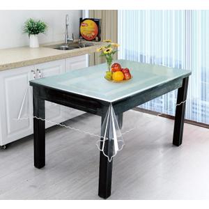 Clear Table Protector Thick Transparent Plastic Tablecloth Waterproof and Oil-Proof Perfect for Square Dinner Table and Writing Desk - 52 X 52 Inch