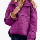 Women's Oversized Puffer Jacket, Quilted puffer jacket, Lightweight Down Hoodies, Winter Warm Padded Coat for Women, M, Purple