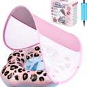 Baby Pool Float, Leopard Toddler Pool Float Baby Float with Canopy, Infant Pool Floats for Kids 6-36 Months(18-33 lbs)