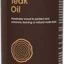 Furniture Clinic Teak Oil | Wood Oil Protects & Cleans Outdoor & Indoor Furniture, Boats, Shower Benches | Restore & Protect Wood, Prevent Drying & Other Damage | Natural Matte Finish | 17oz/500ml (500ml / 17 Fl Oz)