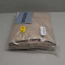 RYB HOME Light Filtering Linen Sheer Curtains, Back Tab Rod Pocket Privacy Protected Linen Blend Burlap Panels for Farmhouse/Living Room/Dining Room, Khaki, Length 84 by Width 52 inch, 2 Panels