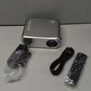 Mini Projector, iTJQ Portable Projector 1080P Supported for Indoor Outdoor Movies, Phone Projector Compatible with iOS/ Android, Laptop, TV Stick/ PS5, USB/HDMI/Type-C (Silver, VF370)