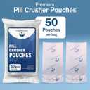 Pill Crusher Pouches - 50 Pack - Pill Crusher Pouches for Home Use, Hospitals, and Nursing Homes