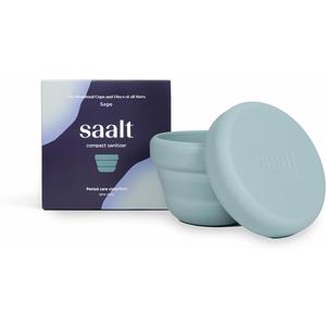 Saalt Compact Sanitizer - Menstrual Disc and Period Cup Cleaner, Microwavable, Reusable Menstrual Disc Sanitizer for Travel or Home, Collapsible, Flat-Fold Design - Sage