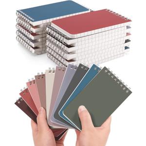 Dynta Small Top Spiral Notebooks Bulk 3x5 Inch, 30 Packs Pocket Notepad, Mini Pads 10 Morandi Colored, Memo Notepads for Home, School, College, Office, Work, Travel, 60 Sheets/120 Pages