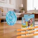 Slow Feeder Dog Lick Sphere for Liquid Treats, Suction Cup Anti-Slip Dog Lick Bowl with Rolling Ball, Textured Licking Toy for Dogs and Cats