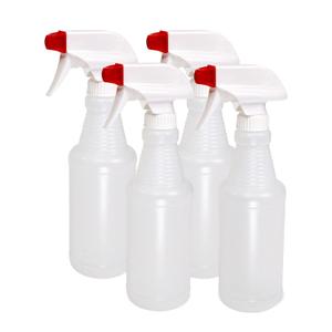 Pinnacle Mercantile Plastic Spray Bottles USA Made 4 Pack 16 oz Leak Proof Empty Refillable Mist/Stream for Cleaning Solutions, Plants, Hair, Bleach, Vinegar, Alcohol Safe Pinnacle Mercantile Plastic Spray Bottles USA Made 4 Pack 16 oz Leak Proof Empty Refillable Mist/Stream for Cleaning Solutions, Plants, Hair, Bleach, Vinegar, Alcohol Safe