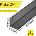 6PCS Black Aluminium Wall Corner Protector Guard 0.8x0.8x48” Corner Trim Molding L Metal Edge Protectors for Walls Corner Guards