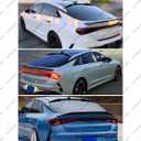 Roof Spoiler & Rear Spoiler Compatible with 2021-2024 KIA K5 LX LXS EX, Fits for 21-24, R Style Duckbill Exterior High Kick Tail Deck Lid Wing Lip (Glossy Black)