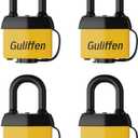 Weatherproof Laminated Padlock with Key,4 Pack Outdoor Pad Locks with Same Key for Gate, Shed, Trailer, Storage, Chain