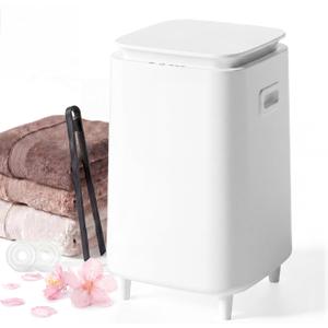 22L Towel Warmers, Heated Towel Warmers for Bathroom, Fast Heating Blanket Warmer, Fits up to Two 40"X70" Oversized Towels, Auto Shut Off, Adjustable Timer, Large Towel Warmer Bucket (White)