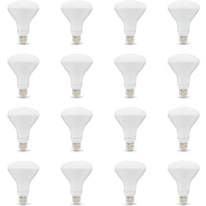 Amazon Basics BR30 LED Light Bulb, 65 Watt Equivalent, Energy Efficient 11W, E26 Standard Base, Daylight White 5000K, Dimmable, 10,000 Hour Lifetime , 16-Pack