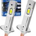 H1 Light Bulb,Super Bright Upgraded 600% 30000LM Brightness Cool White H1/H1LL Bulbs Real 1:1 Halogen Size 80000 Hours Lifespans Easy Install Fog Light Pack of 2