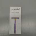 ZOMCHI Double Edge Safety Razor with 5 Safety Razor Blades, Women & Mens Safety Shaving Razor, Reusable Razor, Plastic Free  Rainbow (1 Count (Pack of 1))