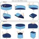 Jasonwell Foldable Dog Pet Bath Pool Collapsible Dog Pet Pool Bathing Tub Kiddie Pool Doggie Wading Pool for Puppy Small Medium Large Dogs Cats and Kids 63" Blue (Mdf Wood Blue)