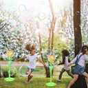 Palksky Bubble Machine for Kids Toddlers, Flower Bubble Maker with Lights for Parties, Rechargeable Automatic Bubbles Blower Machine for Outdoor Wedding Birthday Party