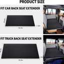 Dog Mat for Back Seat Extender for Dogs,Dog Bed for Car,Pet Cover for Hammock for Car,Hard Bottom Car Seat Cover for Dogs (Black, for Truck)