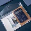 40pcs Clear Plastic Envelopes Folder, Poly Waterproof File Folder with Button Closure, US Letter A4 Size