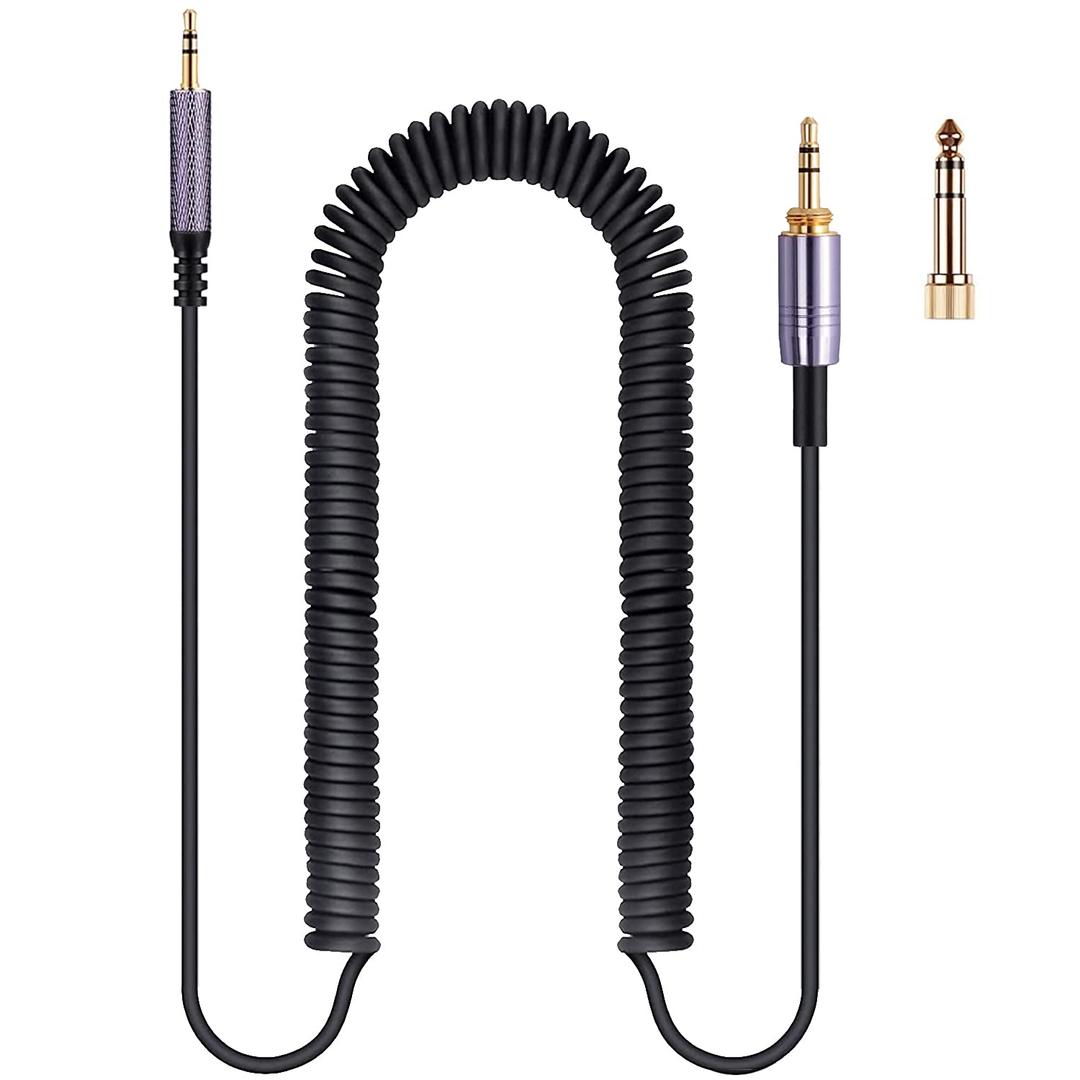 FAAEAL QC35 Coiled Audio Cable Replacement for Bose QC45(QuietComfort 45) NC700,AKG Y55BT Y55 Headphones, 2.5mm to 3.5mm(1/8) Extension Aux Cord with 6.35mm (1/4") Adapter(4.2ft-14ft)