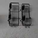 LEVERLOC Shower Caddy Suction Cup, 2 Pack Shower Shelves for Inside, Black Rustproof Metal Bathroom Storage NO-Drilling Bathroom Organizer with Large Capacity, Heavy Duty Storage Basket