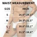 Men's Thong Bikini Underwear, Mens Sexy Underwear Low Men Thongs (White, L)