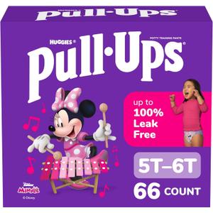 Pull-Ups Girls' Potty Training Pants, Size 5T-6T Training Underwear (46-60 lbs), 66 Count