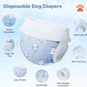 Disposable Dog Diapers Count Absorbent Soft Puppy Doggie Diapers for Female Dogs with Stretchy Waist Puppy Diaper in Heat Period Excitable Urination (S 30PCS)