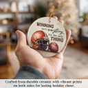 8 x Football Ornaments - Football Gifts for Christmas Tree Decorations - Double-Sided Printed Ceramic Christmas Ornament