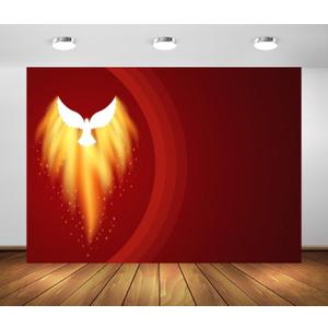 BELECO 7x5ft Fabric Pentecost Backdrop Holy Spirit Dove, Pentecost Sunday Background Backdrop Biblical Religious Belief Christian Church Decor Banner Photo Studio Props
