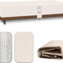 Heavy Duty Patio Furniture Covers Waterproof, 600D Outdoor Furniture Cover Waterproof for Sectional Sofa Couch, Outdoor Dining Table and Chair Set Covers 110''L x 84''W x 28''H, Beige Brown