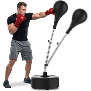 FitinOne Punching Bag with Stand, Boxing Bag Height Adjustable for Teens & Adults, Speed Bag for Training, Boxing Equipment for Home Gym, Fitness & Stress Relief, 18"x 8"