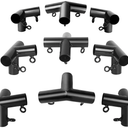 Aoneky 2'' Corner Canopy Fitting Couplers Kit - Frame Carport Connectors for 4 6 8 10 Leg (6 Leg)