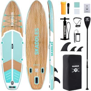 106 Inflatable Stand Up Paddle Board (SUP) for Adults and Youth with Non-Slip Deck Complete Accessories Kit, for Fishing, Yoga, Fitness & Family Fun