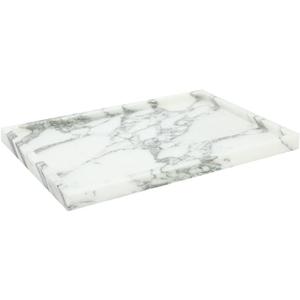 Real Luxurious Natural Marble Vanity Tray Genuine Marble Storage Tray for Home Decor Stone Tray for Bathroom/Kitchen/Vanity/Dresser NonResin/(arabescato)