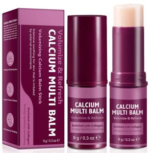 Calcium Multi Balm Stick 2pcs, Calcium Volume Multi Balm, Anti-Aging Korean Collagen Cream for Hydrating & Moisturizing, Firming & Lifting Skin of Face, Neck & Eyes
