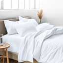 100% Microfiber 4 Pcs Queen Size Bedsheet Premium Hotel Quality Smooth & Soft Bedding Sheets 18" Inch Deep Pocket - White Solid