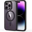 ESR Classic Hybrid Magnetic Case with HaloLock, Compatible with MagSafe Wireless Charging for iPhone 14 Pro Max Case, Shockproof Military Standard Protection, Scratch-Resistant Back, Clear Black