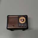 PRUNUS J-999 Retro Bluetooth Speaker,Vintage Decor,Mini Wireless Bluetooth Speaker,Cute Old Fashion Style Support USB/TF Card/AUX for Kitchen Desk Bedroom Office Party Outdoor(Black)