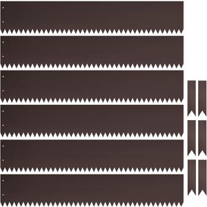 Steel Landscape Edging 40 Inch Strips, Steel Edging 8 Inch Depth, 6 Pack Hammer in Landscape Edging, Metal Landscape Edging, Metal Edging for Landscaping (Brown)