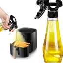 New Oil Sprayer for Cooking, 200ml Olive Oil Sprayer Bottle with Rotatable Nozzle, Premium Oil Spritzer Oil Mister for Air Fryer, Perfect for BBQ, Baking, Salad