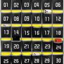 Loghot Classroom Accessories Closet Pocket Chart for Cell Phones Holder Wall Door Hanging Organizer (36 Pockets Black)