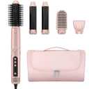 5 in 1 Hot Air Multi-Styler Professional Hair Wrap Styler Set with Air Curlers, Hair Dryer Brush, Straightener, Concentrator for Fast Drying Curling Straightening, Gift for Women