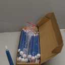 24 Pcs Flameless LED Taper Candles Battery Operated Candles 8.58'', 9.69'', 10.98'', 12.91'', 12.8'' Flameless Candlesticks Flickering for Halloween Christmas Church Wedding(Blue)