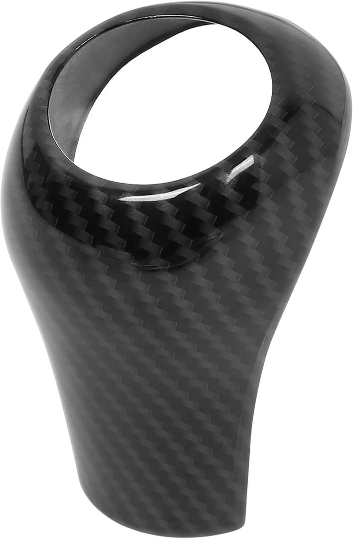 X AUTOHAUX Car Gear Shift Knob Panel Cover Carbon Fiber Pattern Sticker for Mercedes-Benz A/C-Class 2004-2011