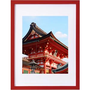 eletecpro 12x16 Picture Frame, Colorful Frame for Modern Style, Made of Engineered Wood and Clear Acrylic Ready for Wall Poster Display, Red Frame, 1 Pack