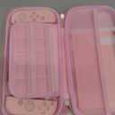 Pink Travel Carrying Case Accessories Kit Compatible with Nintendo Switch (NOT Fit OLED/Lite).Pink Switch Hard Protective Cover, Adjustable Stand, Screen Protector & Cute Thumb Grips 10 in 1 Gift.