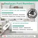 W11414731 W11513248 Washer Lid Lock Assembly Includes W11643703 W11403468 Bezel Compatible with Whirlpool Maytag Crosley WTW5057LW0 WTW5010LW0 WTW5015LW0 Washer Lid Lock Latch Fits PS16543458 DTL6000