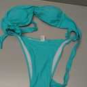 Two Piece Strapless Bikini Set, Sexy High Cut Swimsuits, Pool Party (Medium, Turquoise)