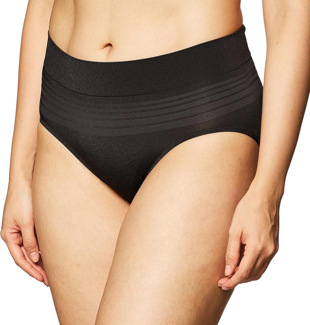 Warner's Women's No Pinching No Problems Dig-Free Comfort Waist Smooth and Seamless Hipster Ru0501p (X-Large, Rich Black)